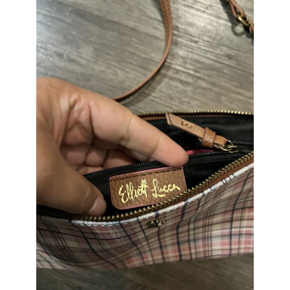 Womens Elliott Lucca Artisan Plaid Printed Clutch Crossbody Bohemian‎ - Picture 4 of 7